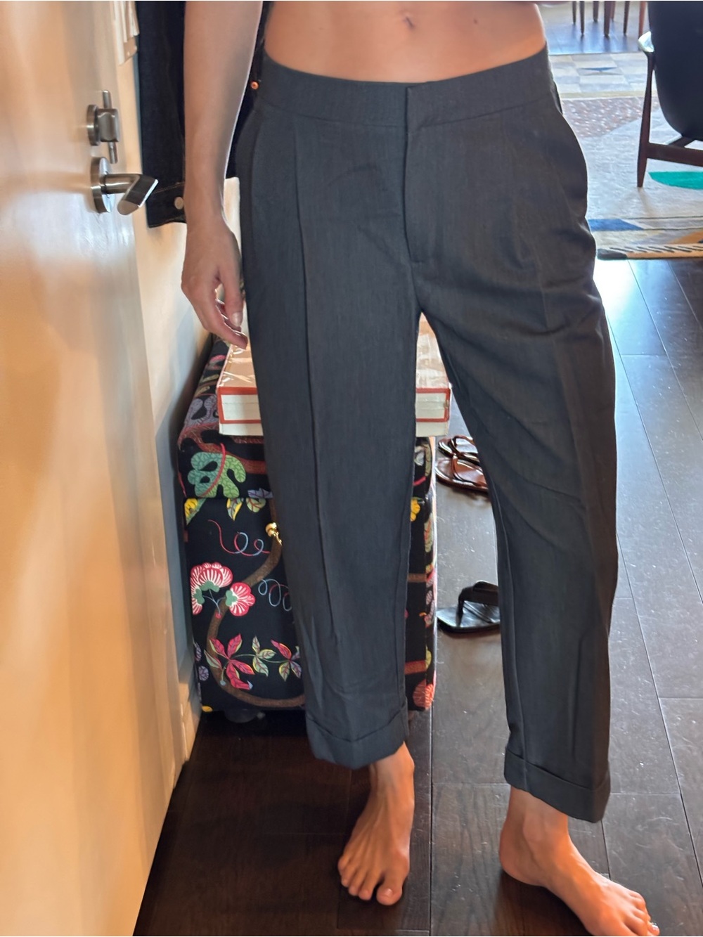 Zara Men's Dark Gray Tailored Dress Pants